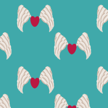 Heart & Wings Pattern. Design, Traditional illustration, and Graphic Design project by Olivia Gibson - 03.31.2017