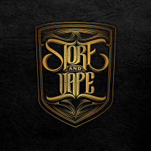 Logo lettering "Store and vape". Design, Traditional illustration, Advertising, Br, ing, Identit, Graphic Design, Marketing, Product Design, T, pograph, Calligraph, and Lettering project by Homar Aparicio - 04.04.2017