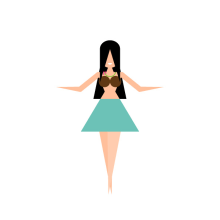 Hawaiian girl. Design, Traditional illustration, and Animation project by Izaskun Sáez - 04.06.2017