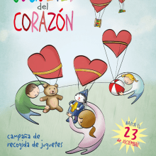 Cartel campaña Juguetes del Corazón. Traditional illustration project by Miguel Ángel Sosa Hernández - 04.19.2017
