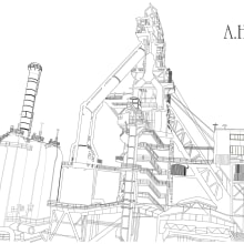 Industrial heritage from Bilbao illustrations / Ilustraciones del patrimonio industrial de Bilbao. Un proyecto de Ilustración tradicional de Ana Margarita Martinez Roa - 19.04.2017