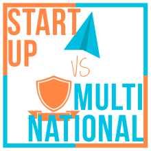 Infographic: Startups vs Multinationals. Un proyecto de Diseño gráfico de Saúl Fraga Moldes - 20.04.2017