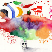 Ayotzinapa. Traditional illustration project by Augusto Metztli - 04.23.2017