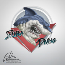 Mad Shark - Scuba Diving. Un projet de Illustration traditionnelle , et Conception de personnages de Martin Mariano Hernandez Tena - 25.04.2017