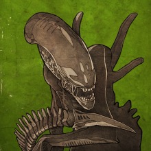 Poster Alien. Un proyecto de Ilustración tradicional y Diseño gráfico de Rubén Megido - 26.04.2017