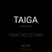 TAIGA video and audio artists. Web Design project by Adrián Montalvo - 04.09.2017