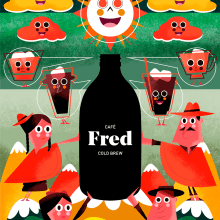 FRED & FRIENDS. Traditional illustration, and Character Design project by Jhonny Núñez - 05.01.2017