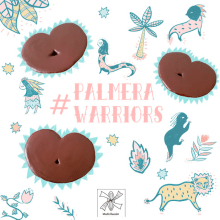 Palmera Warriors. Traditional illustration, and Advertising project by cristina carmona saucedo - 05.10.2017
