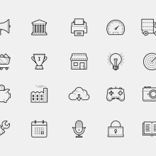 Free Dotted Icons. Design gráfico projeto de Alexander Khristoforov - 14.05.2017