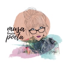 Musa busca po. Traditional illustration project by Myriam González - 05.15.2017