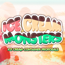 ICE CREAM MONSTERS (Ice cream container proposals). Traditional illustration, Character Design, Packaging, and Product Design project by Cesar Eclecticbox - 05.16.2017