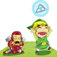 Zelda / Iron man. Ilustração vetorial projeto de Daniel Martinez Vera - 10.02.2013