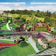 Los jardines más espectaculares del mundo. Un proyecto de Diseño editorial y Collage de Aida Moya - 10.05.2015