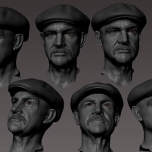 Sean Connery work in progress. 3D project by Rafa Zabala - 05.23.2017