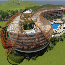 Diseño Arquitectónico y Paramétrico - Hotel Winds 5 Estrellas. Un proyecto de 3D, Arquitectura y Paisajismo de Oliver Barrios - 28.05.2017