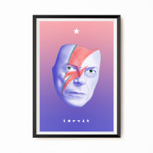 Bowie Forever. Traditional illustration, and Graphic Design project by Ferran Sirvent Diestre - 05.30.2017