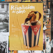 Festival de cine Iberoamericano · La Revolución del cine. Fotografia, Eventos, Design gráfico, Cinema, e Lettering projeto de Gabriel Sencillo - 30.05.2017