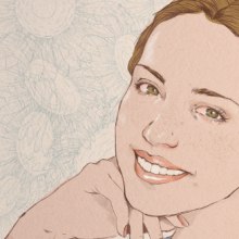 Ella siempre sonreía. Ilustração tradicional projeto de Judith González - 02.06.2017