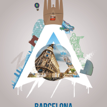 Flyer Barcelona - ¡LIVE FREE!. Un proyecto de Diseño de Marta Gómez Zárate - 02.06.2017