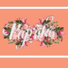 "Paprika" Floral Typography Design.. Un proyecto de Diseño gráfico de Naty Alfonseca - 03.06.2017