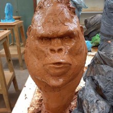 Modelado de gorila en barro.. Artesanato, Artes plásticas, e Escultura projeto de lucioart21 - 08.06.2017