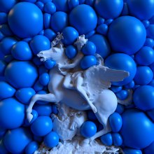 - Blue Domination -. Un proyecto de 3D, Escultura, Collage y Arte urbano de Joel Velasco - 06.06.2017