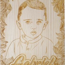 Retrato sobre madera. Un proyecto de Ilustración tradicional de Jose Martínez - 13.06.2017