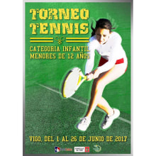 Cartel Tennis Infantil. Advertising, and Graphic Design project by Entebras - 06.14.2017