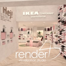 Tienda Ikea Madrid. 3D, Arquitetura de interiores, e Design de interiores projeto de render 4D - 15.06.2017