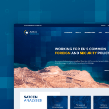 SatCen - European Union Satellite Centre. Un proyecto de Dirección de arte, Diseño interactivo y Diseño Web de Jimena Catalina Gayo - 01.05.2017