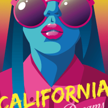 California Dreams . Un proyecto de Ilustración tradicional, Moda, Diseño gráfico e Ilustración vectorial de V Art - 22.06.2017