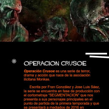 Operación Crusoe, Thriller serie. Web y gestión social media. Een project van Social media van Ana García - 26.06.2017