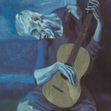El guitarrista ciego de Picasso (paso. Ilustração tradicional, e Artes plásticas projeto de Adrián Iglesias - 29.06.2017