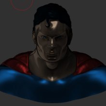 primer busto: superman. Un proyecto de 3D, Diseño de personajes y Escultura de Adrián Bejarano García - 29.06.2017