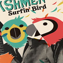 SURFIN' BIRD · Digipack Illustration & Re-design. Un proyecto de Diseño, Ilustración tradicional, Diseño editorial, Diseño gráfico e Ilustración vectorial de Mapy D.H. - 25.06.2017