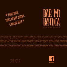 Menú Bar Mi Bayuca. Un proyecto de Diseño gráfico de Vicente Aparicio Carbonell - 25.11.2014