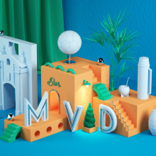 Montevideo (MVD). Un proyecto de Diseño, 3D, Dirección de arte, Diseño gráfico y Retoque fotográfico de Felipe García - 27.06.2017