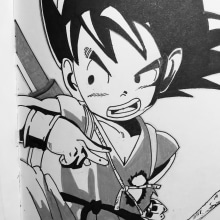 Un joven Goku. Un proyecto de Ilustración tradicional de JUSTERICK - 06.07.2017