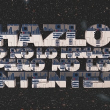 Lettering 3D Star Wars. Un proyecto de 3D, Diseño gráfico y Lettering de Ángela Gutiérrez Graphic Design - 06.07.2017