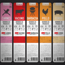 Etiquetas alimentación Carnicería. Un proyecto de Packaging de Nacho Álvarez-Palencia - 10.07.2016