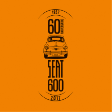 Camisetas 60 aniversario SEAT 600. Un proyecto de Diseño, Dirección de arte, Br, ing e Identidad y Diseño gráfico de Javier Gómez Ferrero - 11.07.2017