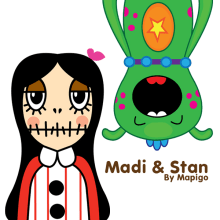 Madi & Stan, Mi Proyecto del curso: Crea un Art Toy. Design, Design de personagens e Ilustração vetorial projeto de María González - 14.07.2017