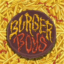 Burger Boys. Un proyecto de Ilustración tradicional, Diseño de personajes, Cómic y Lettering de Marta Fernández - 17.07.2017
