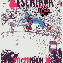 2 Festival de escalada / Chapin Rock Climb. Un progetto di Illustrazione tradizionale, Direzione artistica e Graphic design di Carlos chong - 17.07.2017