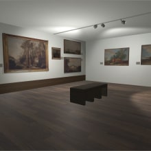 Sala con cuadros Museo San Telmo (Donostia - San Sebastián, España). Un proyecto de 3D, Arquitectura y Arquitectura interior de Sergio Hernando - 19.07.2017