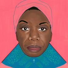 Nina Simone. Ilustração tradicional, e Design gráfico projeto de Ferran Sirvent Diestre - 19.07.2017