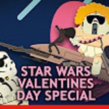 Star Wars Valentine`s Day - 360º animation. Un projet de Illustration traditionnelle, Motion design, Cinéma, vidéo et télévision, 3D, Animation, Conception de personnages, Postproduction photographique , et Animation de personnages de Christian Garnez - 20.07.2017