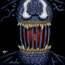 Fan art Venom . Ilustração tradicional projeto de Julio Solis - 23.07.2017