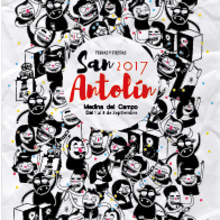 Cartel para las ferias y fiestas de San Antolín 2017. Un proyecto de Ilustración tradicional y Diseño gráfico de Charlie - 27.07.2017
