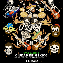 LA RAIZ TOUR MÉXICO//COLOMBIA. Un proyecto de Diseño, Ilustración tradicional, Diseño gráfico, Cómic y Sound Design de FREE MIND STUDIO - 28.07.2017